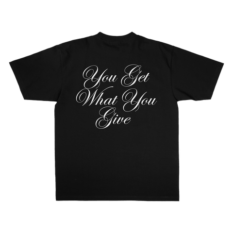 Give Statement Black Tee