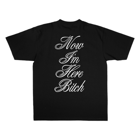 Now I'm Here Statement Black Tee