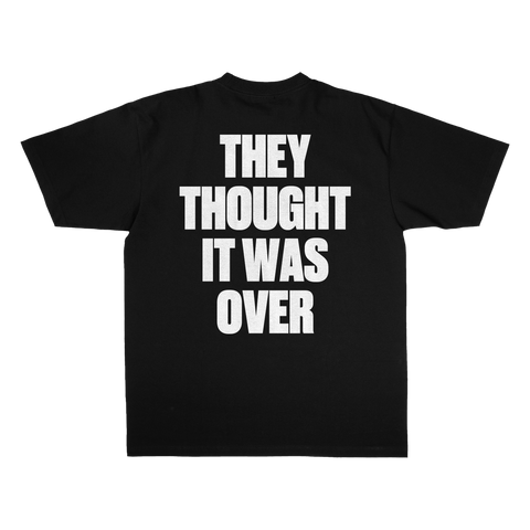 Over Statement Black Tee