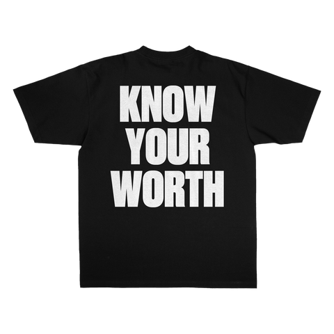Worth 2 Statement Black Tee