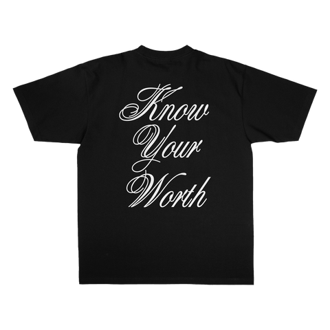 Worth Statement Black Tee