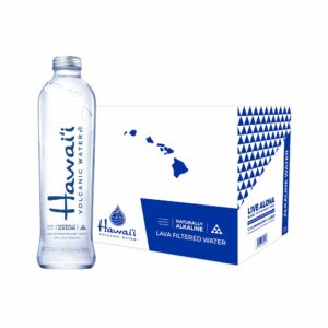 HAWAII VOLCANIC Premium Alkaline Water, 777ml Crystal Glass, 12 Pack