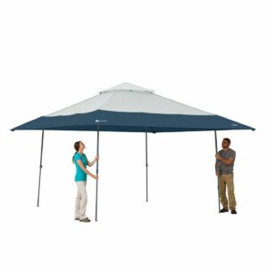 Ozark Trail 14' x 14' Instant Lighted Canopy with UV Protection and LED Lights - Blue/Gray